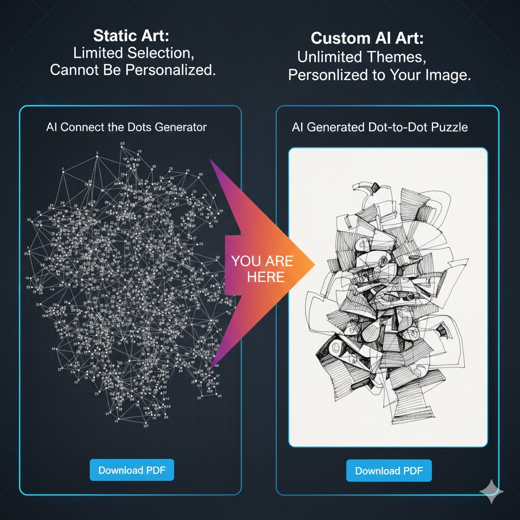 High-dot count puzzles for adults abstract art download: Geometric Vortex