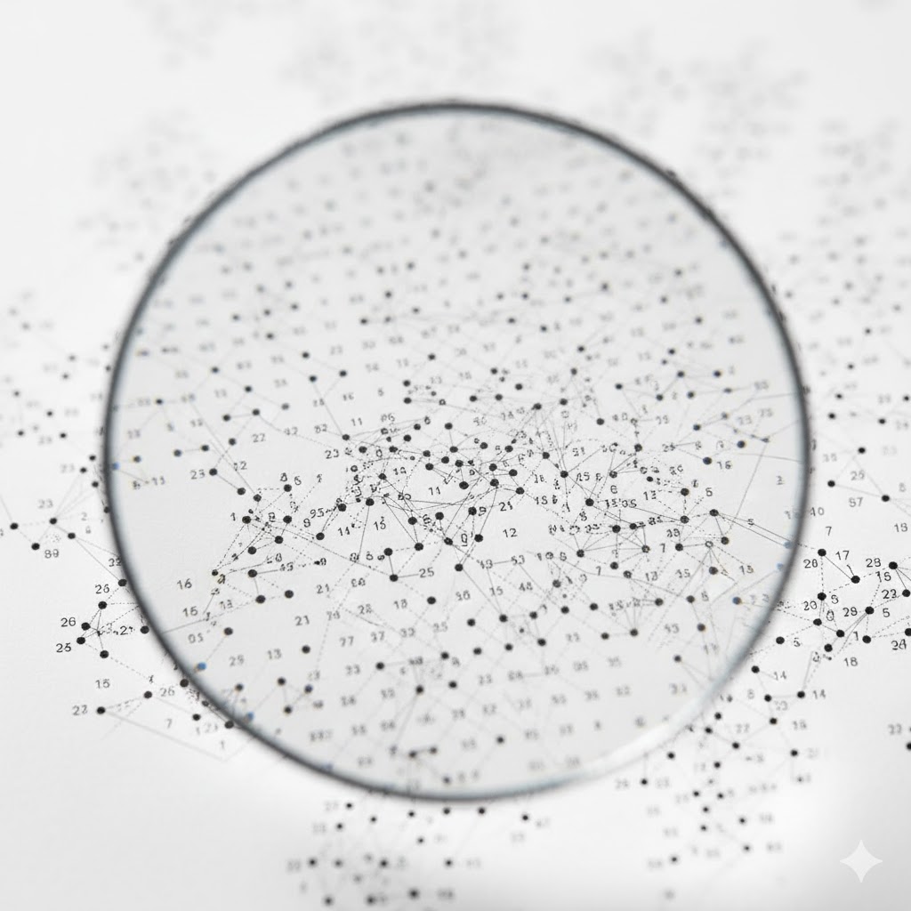 Extreme Connect the Dots Printable close-up of high dot density showing number clusters and detailed paths for the ultimate challenge.